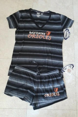 Baltimore Orioles NEW LADIES JUNIORS  LOUNGE PJS set SLEEPWEAR SIZE medium MLB Cover