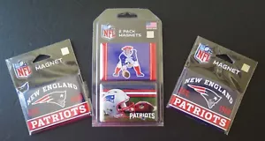 FOUR (4) NEW ENGLAND PATRIOTS REFRIGERATOR MAGNETS FROM WINCRAFT - Picture 1 of 3