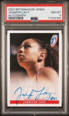 2007 Rittenhouse WNBA Autograph Jennifer Lacy PSA 8 Phoenix Mercury - Image 1 of 2