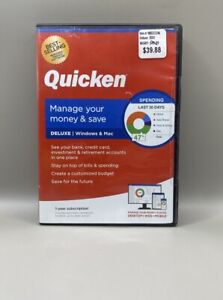 Quicken Deluxe Personal Finance Manage Your Money and Save Software - New