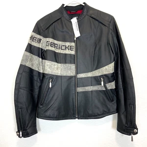 Hein Gericke Women's Size 6 Genuine Leather Motorcycle Riding Jacket Coat Black - Bild 1 von 9