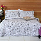 Indian Luxury Floral Print White Comforter Donna Pillow Cover Duvet Set Bedding