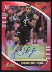 2020 Panini Absolute Rookie Auto Red Donovan Peoples-Jones /75 Cleveland Browns - Picture 1 of 2