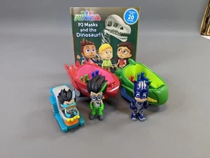 PJ Masks Lot Of 6 Toys Cars Figures sticker Book Just Play Frog Cat Boys - Picture 1 of 6