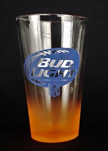 "Vaso de cerveza esmerilado naranja Bud Light NFL Denver Broncos 6" - Imagen 1 de 10