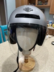 Unisex Harley Davidson Black and Silver motorcycle riding helmet with face shiel - Picture 1 of 5