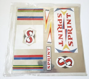 VIntage single sheet Bicycle Renovation Kit SPRINT Stickers BIKIT England - Picture 1 of 4