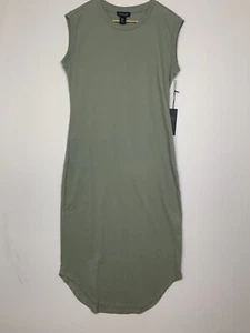 NWT Rachel Zoe Sz Medium Sage Green Sleeveless Muscle Tank Cotton Maxi Dress - Picture 1 of 7