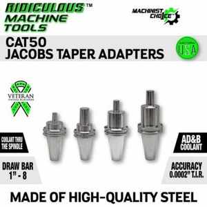 CAT50 Jacobs Taper 33 x 1.57" Adapter G2.5 X 30,000 RPM (0.0002 T.I.R.) - High q - Picture 1 of 4