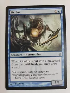 MTG Magic The Gathering Card Oculus Creature Homunculus Blue Mirrodin Beseiged - Picture 1 of 2