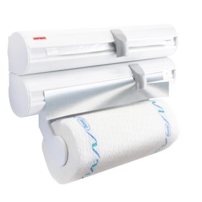 Dispensador de rollos de cocina y película adhesiva montada en la pared Leifheit Rolly Mobil blanco Foto 1 de 3