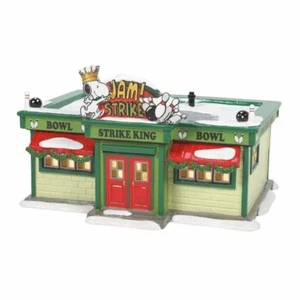 Dept 56 STRIKE KING BOWLING ALLEY Peanuts Village 6009840 NEW IN BOX - Picture 1 of 2