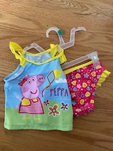 Peppa Pig Toddler Girl Bathing Swim Suit Tankini 5T New UPF 50+ - Picture 1 of 5
