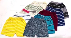 Boys Striped Cotton Shorts lots of 5&10, french terry, breathable, Summer wear - Picture 1 of 18