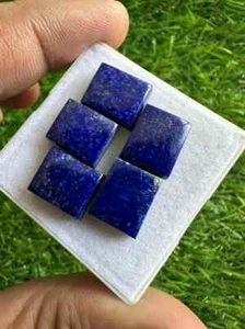 Natural Lapis Lazuli 10x12MM Rectangle Cabochon 5Pcs Lot For Jewellery Making. - Picture 1 of 5