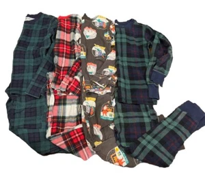 Lot Of 4 - Boys Christmas Pajama Sets Long Sleeve And Pants,  Size 6 Old Navy - Picture 1 of 5