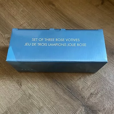 New In Box Avon Set of Three Rose Votive Candles Vintage Pink Cream NIB - Image 1 of 4