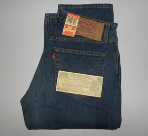 VINTAGE NOS LEVI'S 501 Button Fly Denim Jeans Women W31 L34 SPAIN 90's - Picture 1 of 12
