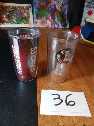 2 Seminole football cups tumbler preowned 2013 champ Cover