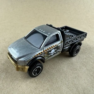 Matchbox 2016 Ram Flatbed Truck Black Silver MBX Off Road 1:64 Diecast Car Loose - Picture 1 of 6