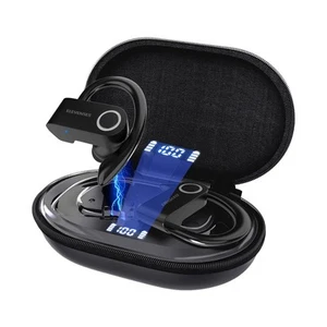 Wireless Earbuds with Earhooks, Bluetooth Earbuds Over Ear, 82H Long Battery ... - Picture 1 of 9
