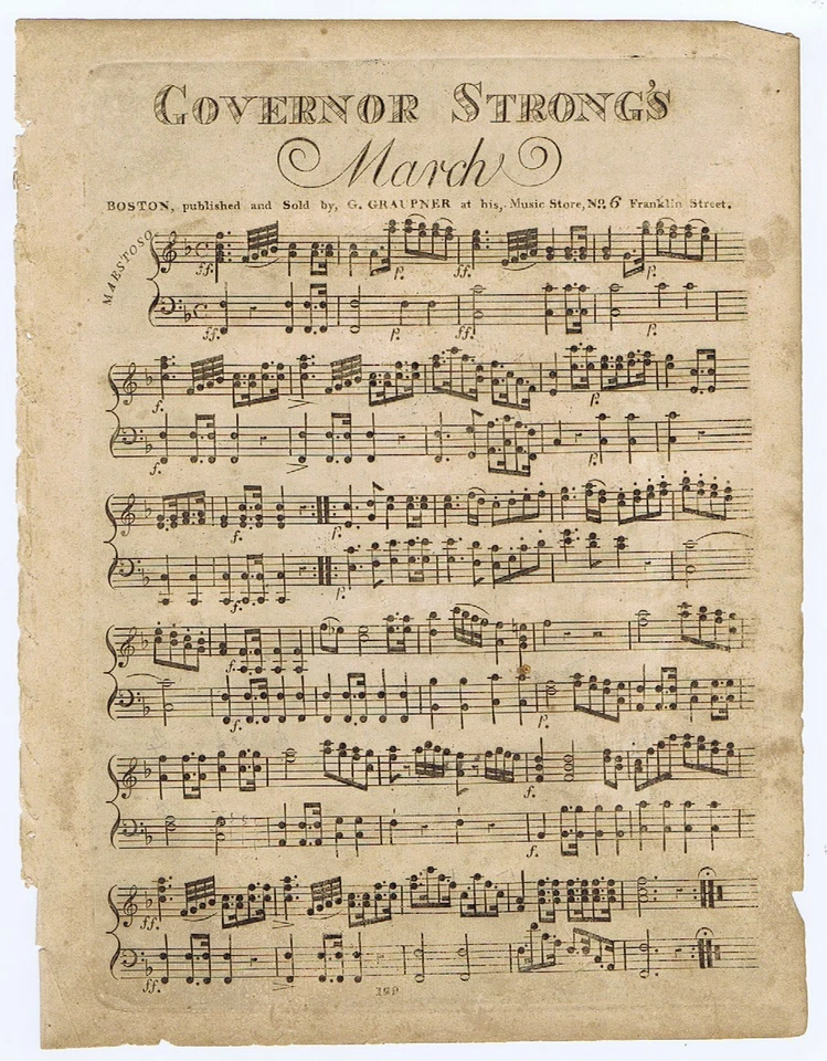 Gobernador Caleb Strong - Massachusetts - 1813 por gato mundial - Raro - asiento en el Senado - Imagen 1 de 1