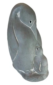 Vintage Isabel Bloom Kaiser Pinguin Baby Kunst Skulptur Figur signiert NICHT MEHR PRODUZIERT 10" - Bild 1 von 16