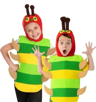Kids Cute Caterpillar Costume S size Boys Girls Animal Bug Book Day Fancy Dress - Image 1 of 4