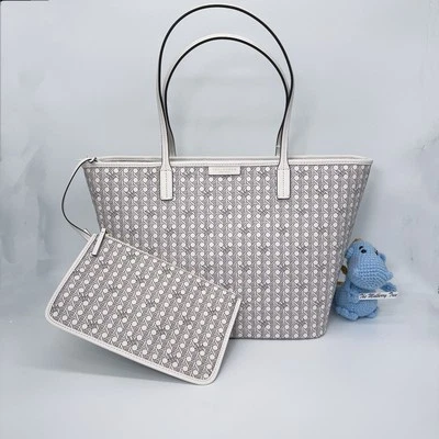 Bolso Grande Tory Burch 145634 0223 Ever-Ready Cremallera Nuevo Marfil 104 Nuevo con Etiquetas Original $298 Foto 1 de 4