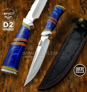 Model # 5856 Impact Cutlery Custom Handmade Bowie Knife with Resin Handle | D2 - Picture 1 of 10