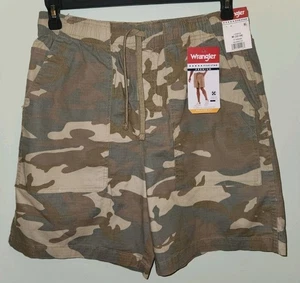 Wrangler Herren MEDIUM 32-34 Pull-On Relaxed Fit Shorts tarnfarben 8" #10725 - Bild 1 von 5