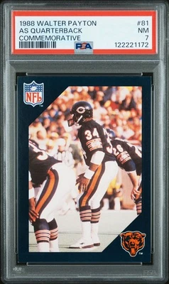 1988 Walter Payton Commemorative Set Card PSA 7 NM #81 Chicago Bears - Image 1 of 2