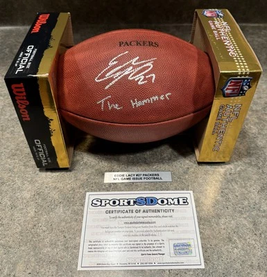 Eddie Lacy Firmado Oficial Packers Wilson NFL Cuero Juego Fútbol Alabama Tide Foto 1 de 4