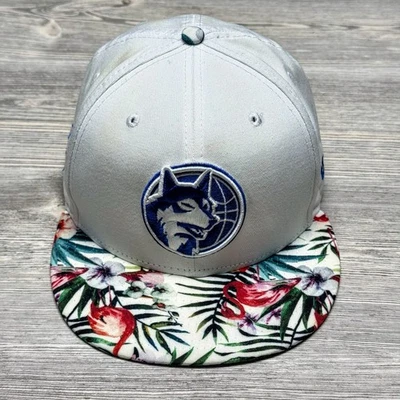 New Era Cap Timberwolves 32 Floral Brim Hat HWC Gray Snapback Karl-Anthony Towns - Image 1 of 4