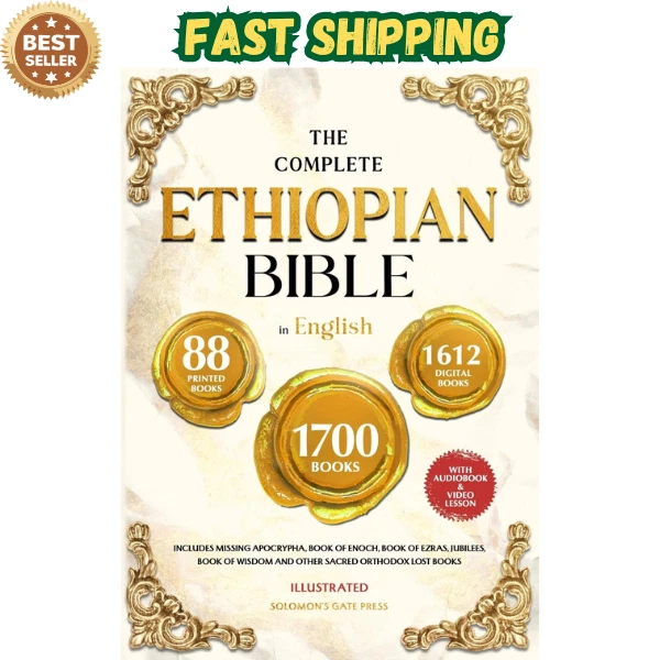 THE COMPLETE ETHIOPIAN BIBLE IN ENGLISH Illustrated: Includes Missing Apocrypha, - Image 1 of 2