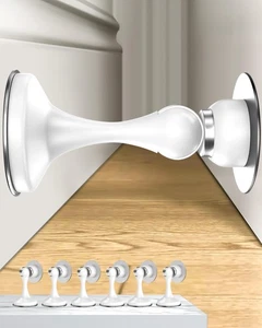 Crosize 6er Pack Magnetischer Türstopper - Edelstahl Wand-/Bodenhalterung, ohne Bohrung - Bild 1 von 7