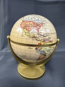 Small - Vintage Style Globe -  Tilting & Rotaing Approx 5" - World Map - Picture 1 of 8