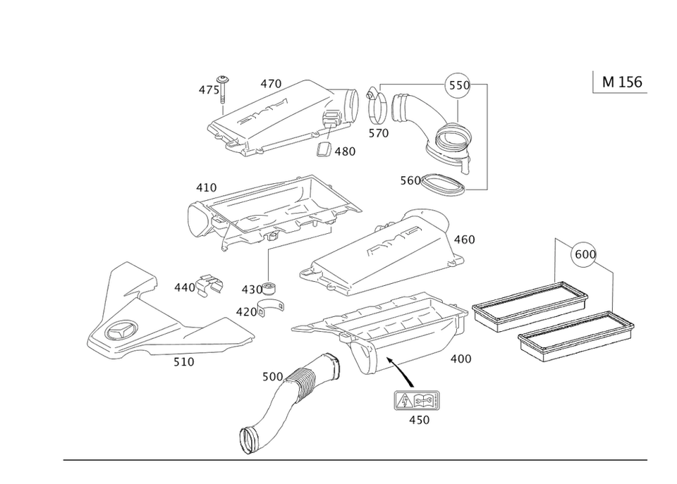 Inserto filtro original Mercedes-Benz 156-094-05-04 Foto 1 de 1