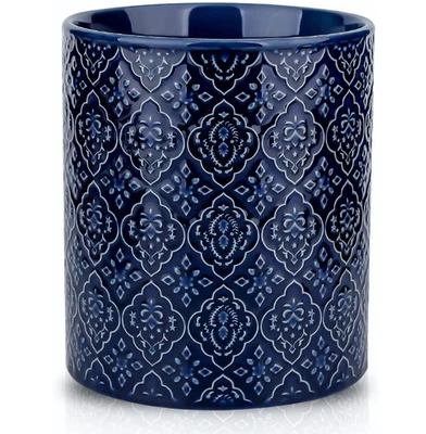 Portautensilios Cocina Cerámico Grande 6x7 дюймов Estable y Profundo con Relieve Azul - Изображение 1 из 4