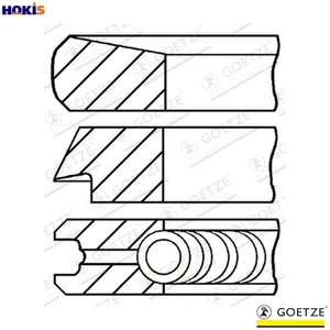 4x PISTON RING KIT 08-112700-00 STD FOR D3FA/ABFA/D5BA/D6BA/HJBA/HJBB 2.0L 4cyl - Picture 1 of 9