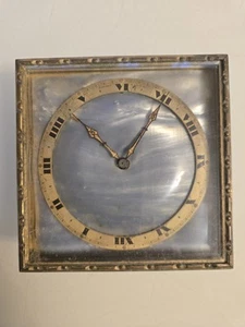 Antique Art Deco, Swiss Made Bronze Caldwell Style Desk Clock For Repair  - Picture 1 of 9
