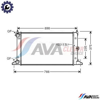 RADIATOR ENGINE COOLING VNA2188 FOR VW SEAT FORD ATM/ADY 2.0L AWC/AJH 1.8L 4cyl - Image 1 of 4