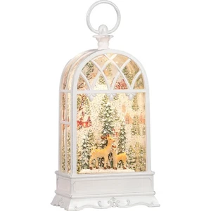 Snow Globe Christmas with Elk, Lighted Christmas Snow Globes with Timer, Swir... - Picture 1 of 6