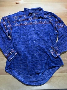 Vintage Rockmount Ranch Wear Chambray Western Hemd Pearl Snap Herren Large - XL - Bild 1 von 14