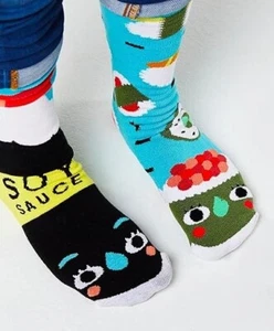 Pals Sushi & Soy Sauce Rare Mismatched Socks Adults Novelty FAST FREE SHIP NIB - Picture 1 of 9