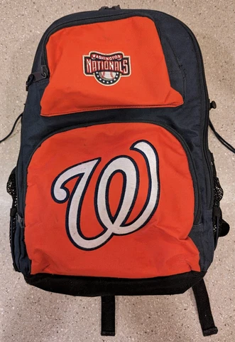 Washington Nationals Bookbag Backpack MLB Baseball Cover
