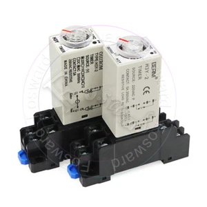 Zeitschalt-Relais DPDT Zeitrelais Timer 8/14-Polig H3Y-2 H3Y-4 AC220V DC24V 12V - Picture 1 of 16