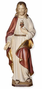 Estatua De Barmherziger Jesús Corazón Sagrado Corazón H 12 CM Madera de Arce - Imagen 1 de 7