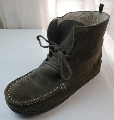 Botas al tobillo American Eagle para mujer talla US 7,5 verde musgo oscuro con cordones Foto 1 de 4