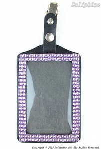 Vertical Bling Rhinestone ID Badge Reel with Alligator Clip  - Picture 1 of 49